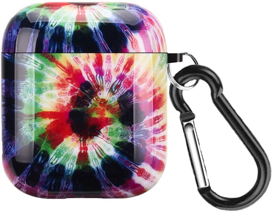 Airpod Case Protective Keychain-Eco-Friendly Shockproof Case Cover Compatible with AirPods 2/1 for AirPods Charging Case Girls Women Men (Multicolor)