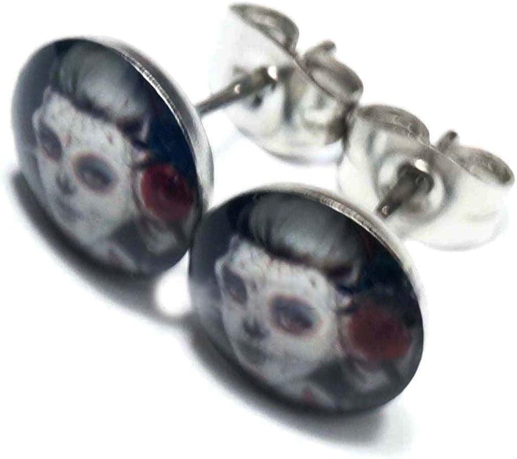 Female Zombie Stainless Steel Stud Earrings