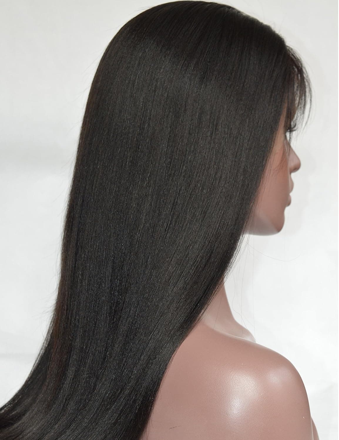 Chantiche Best Yaki Straight Lace Front Wigs Human Hair for Black Women Glueless Brazilian Remy Wigs with Baby Hair 130 Density 18inches (Natural Black #1B)