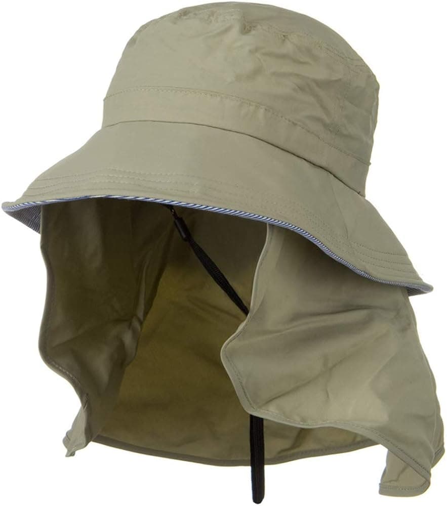 Juniper UV 50+ Talson Removable Flap UV Bucket Hat - Khaki