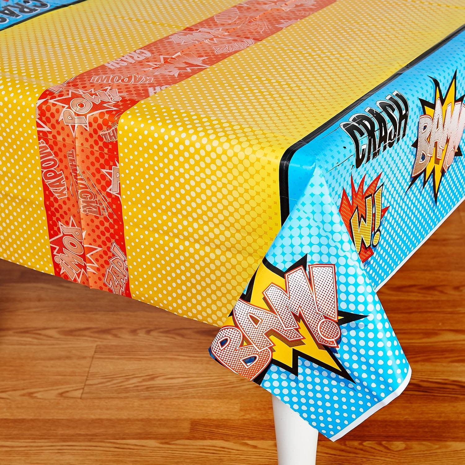 BirthdayExpress Superhero Comics Party Supplies - Plastic Table Cover