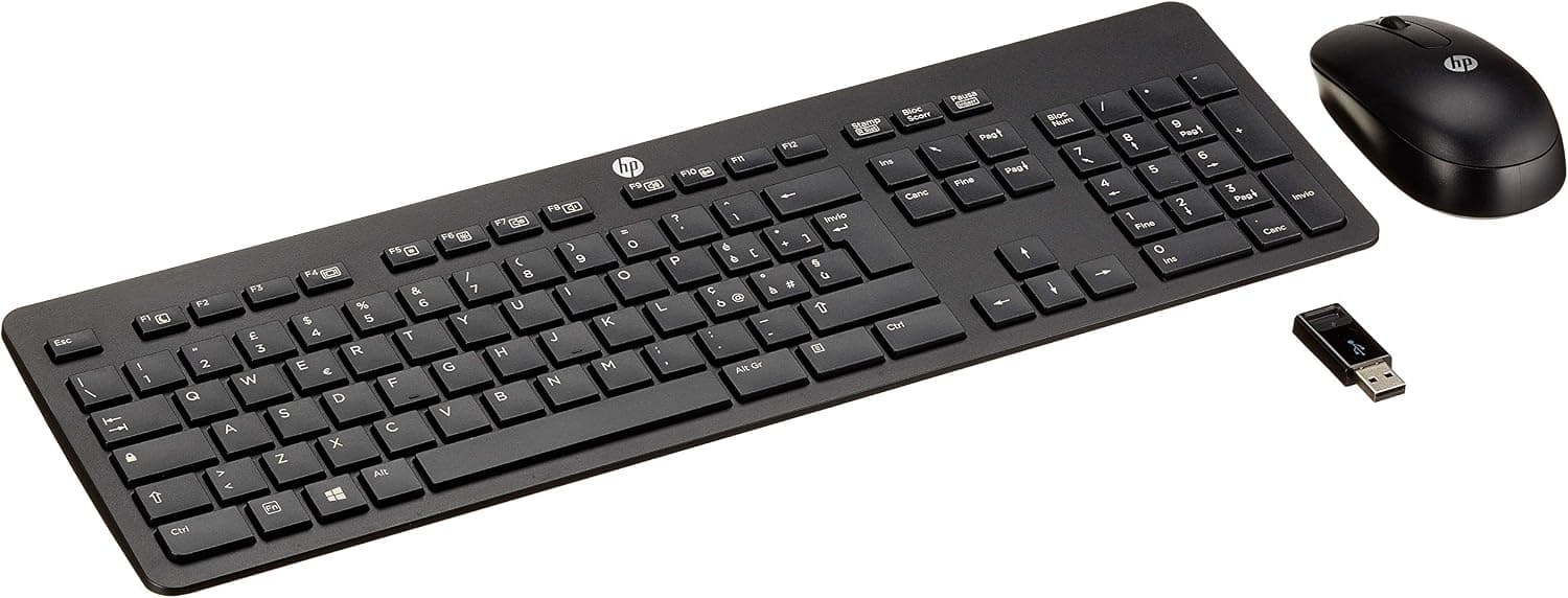 HP Business Slim - Wireless Keyboard and Mouse Set - 2.4 GHz - Black