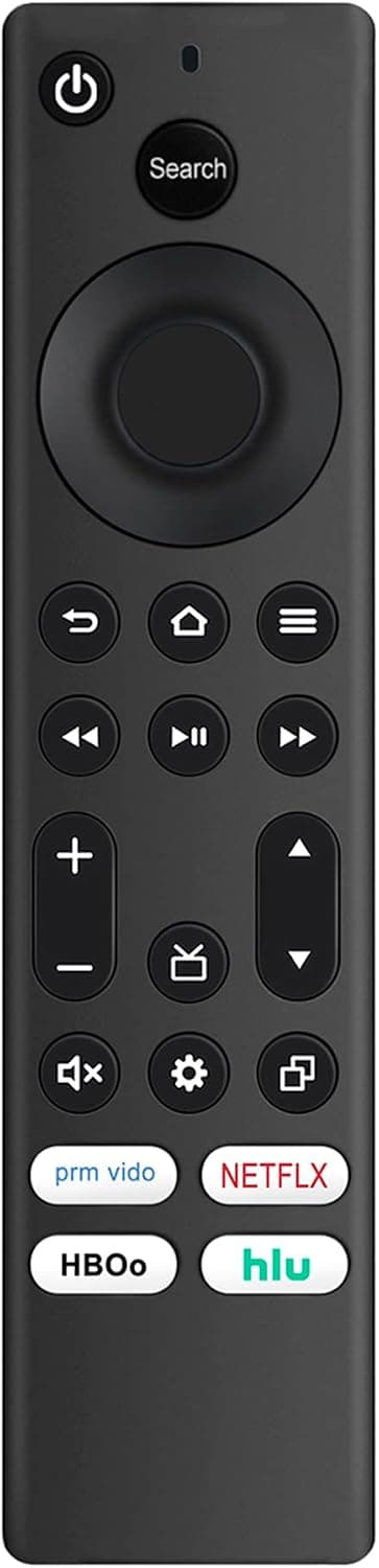 CT-RC1US-21 NS-RCFNA-21 Replacement Infrared Remote fit for 2018 2019 2020 2021 Models Toshiba Smart Fire TV Editions & Insignia Smart Fire TV w/PrimeVideo Netflix HBO Hulu Preset APP Buttons