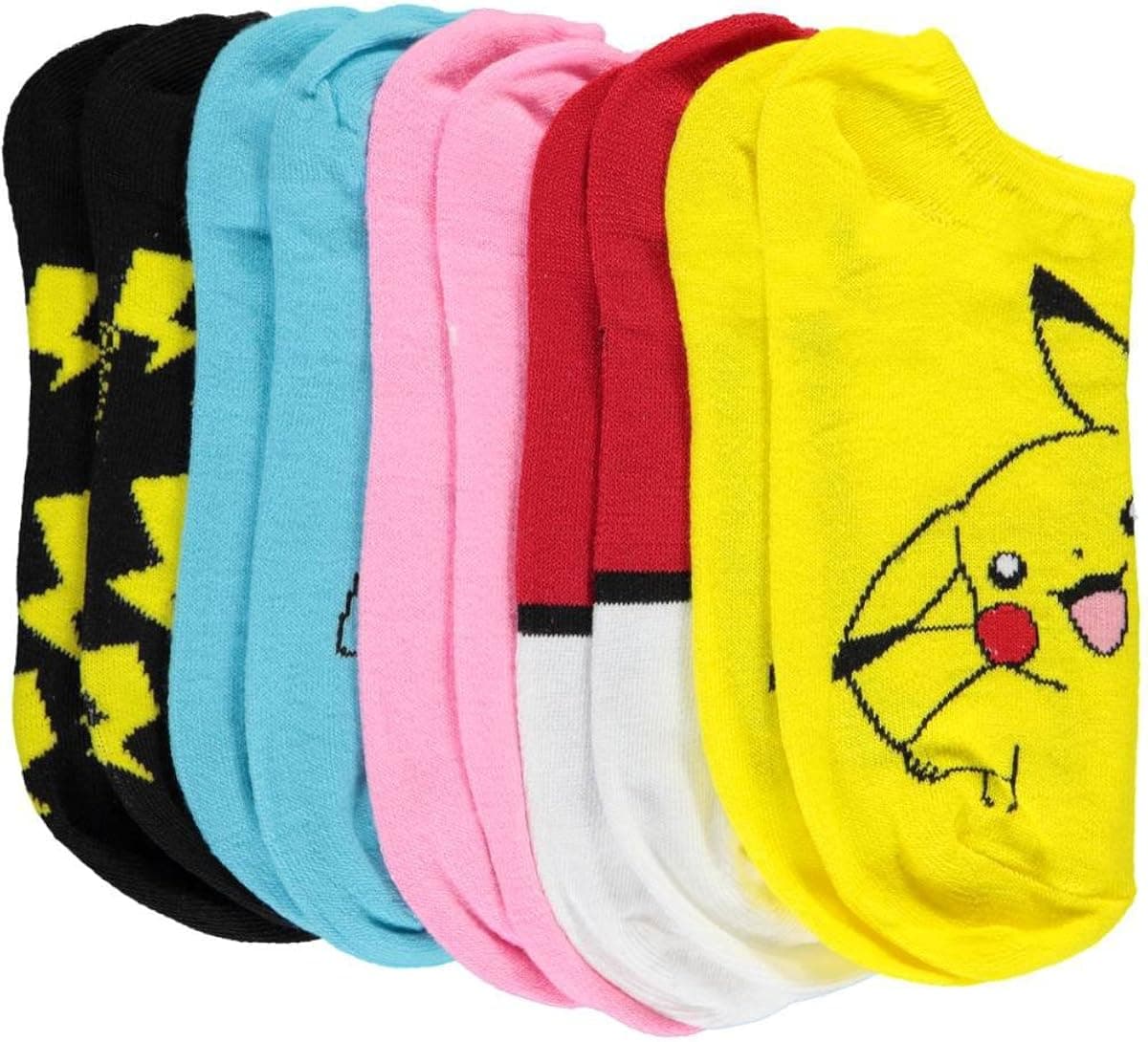 *NEW ITEM* Pokemon 5 Pk No show Socks, Size 9-11