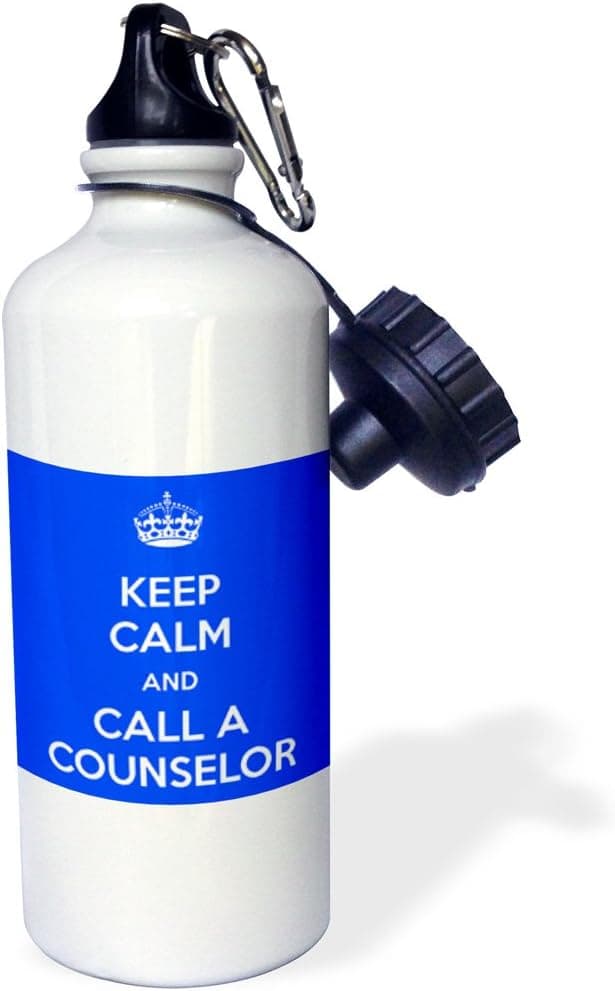 3dRose Keep Calm You Will Finish Nursing School Sports Water Bottle, 21 oz, Multicolored