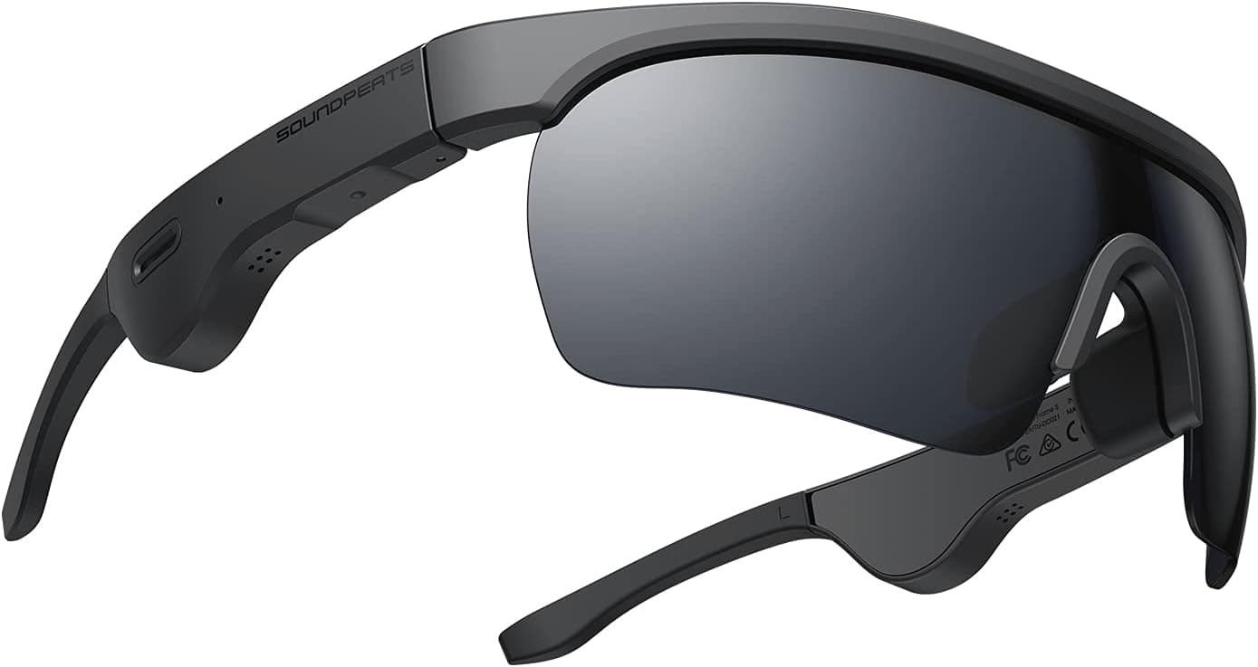 SoundPEATS Frame S Smart Audio Glasses with Open Ear Earphones, Bluetooth Glasses Speaker with Dual Mic, QCC3034 Bluetooth 5.1, IPX5 Waterproof, Anti-UV, 5H Playtime, One-Key Control for Music, Calls