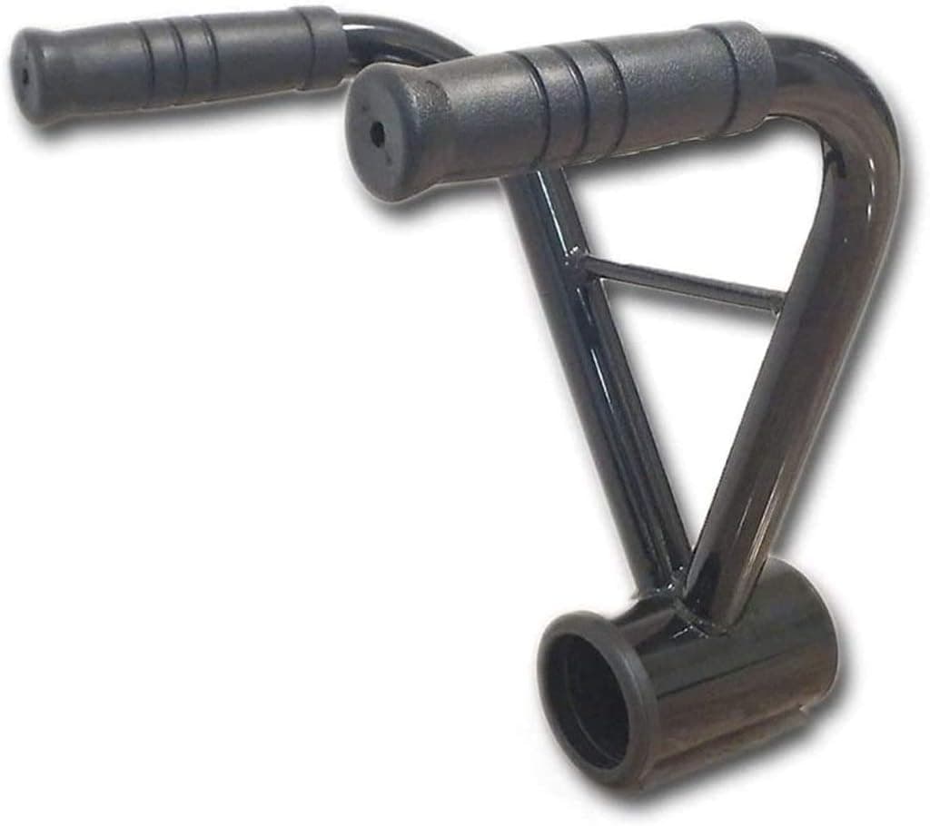 YCDJCS Landmine Attachment for Barbell V-Shaped Rowing Handle Core Strength Training Equipment for Home Gym Use Fits 50mm (2in) Olympic Bars Strength Training Equipment (Color : Black, Size : 2828CM)