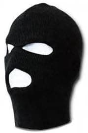 XO Black Knit 3 Three Hole Balaclava Winter Face Ski Mask