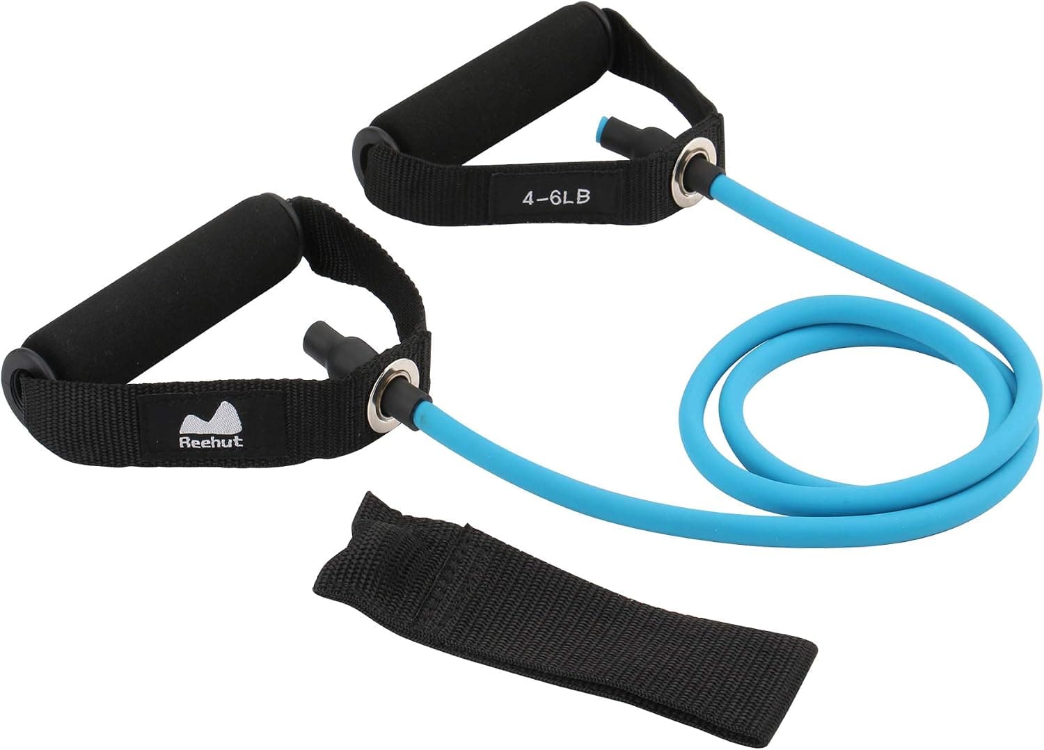 Single Resistance Band, Exercise Tube - with Door Anchor and Manual, for Resistance Training, Physical Therapy, Home Workouts, Fitness, Pilates,Boxing Strength Training