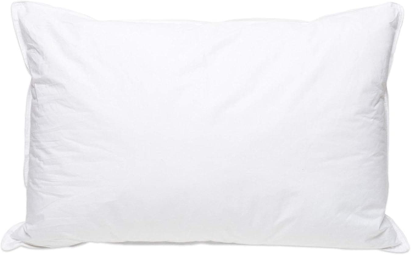 Extra Soft Down Pillow - Great for Stomach Sleepers Pillow - Very Flat - Bed Pillow - White Duck Down - Standard Size