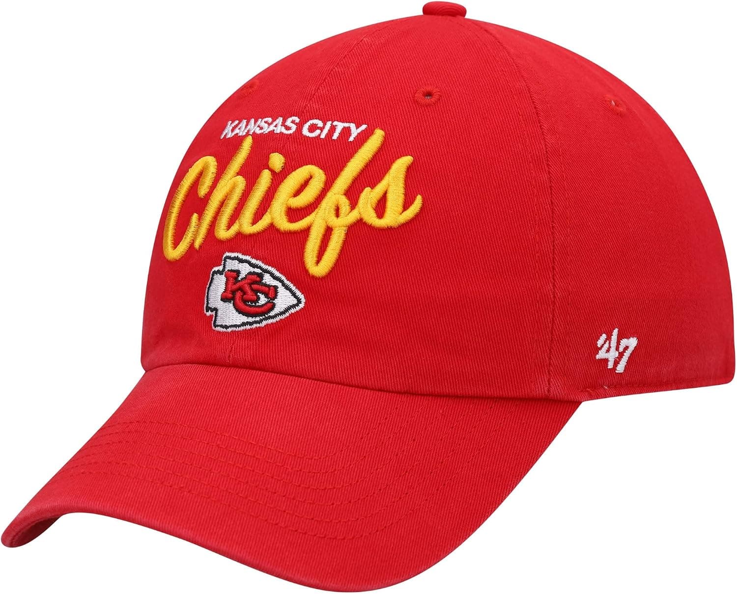 '47 Women's Red Kansas City Chiefs Phoebe Clean Up Adjustable Hat, One Size