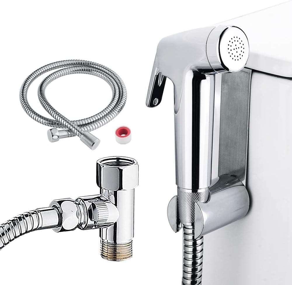 REWEE Handheld Bidet Sprayer for Toilet, Cloth Diaper Sprayer, Portable Toilet, Shattaf with Bidet Hose