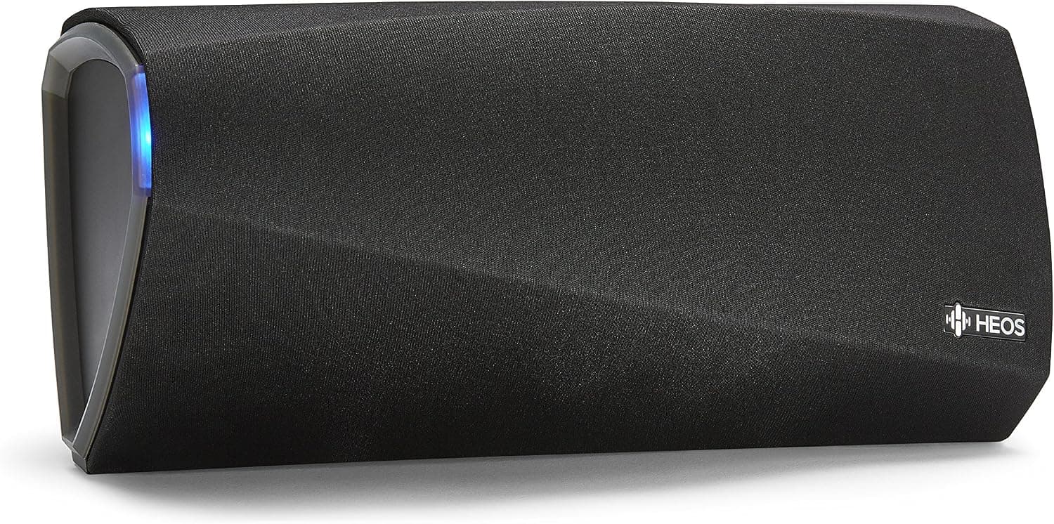Denon Heos 3 HS2 New Hi-Res Audio, Compact, Portable Wireless Bluetooth Speaker with Amazing Sound (Updated Version), Black, Works with Alexa
