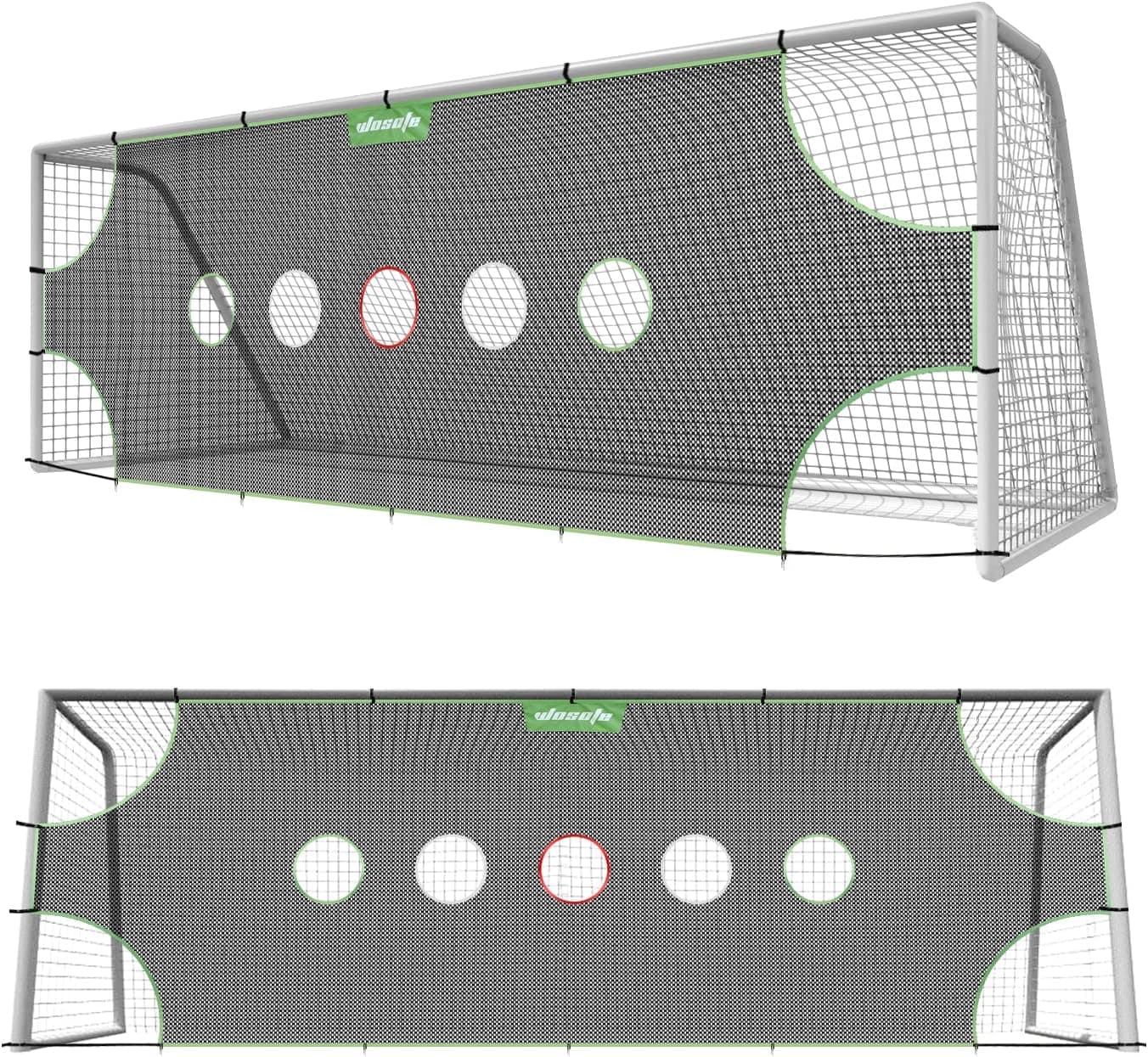 Wosofe Soccer Goal Target Soccer Training Equipment Net with Scoring Zones Improve Kick Practice Shooting and Goalshot Accuracy Training