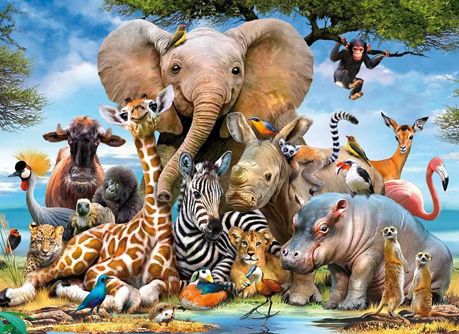 BEJOY 1000 Pieces Jigsaw Puzzle for Adult Kids Animal World Puzzle Game Toy
