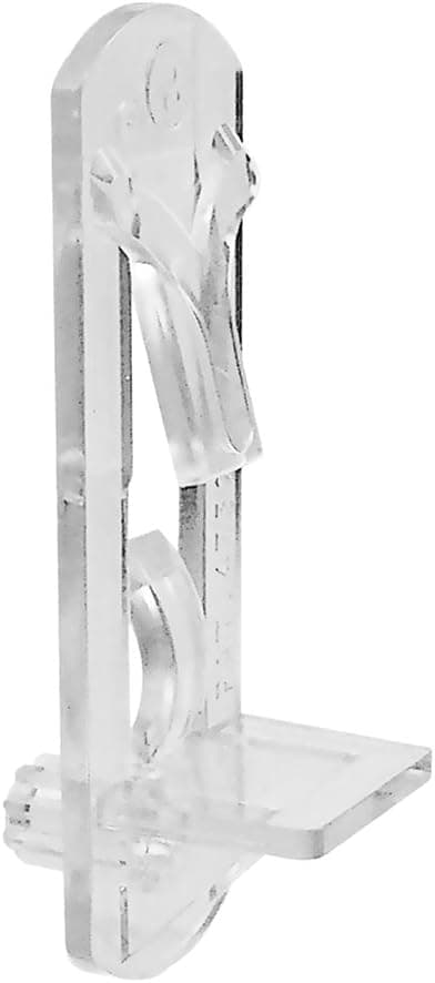 Slide-Co 243423 Shelf Support Peg, Clear, Pack of 6 – Self-Locking, Fits 1/4-Inch Diameter Hole & 3/4-Inch Shelf – Easy Installation, Wooden Shelf Support Bracket