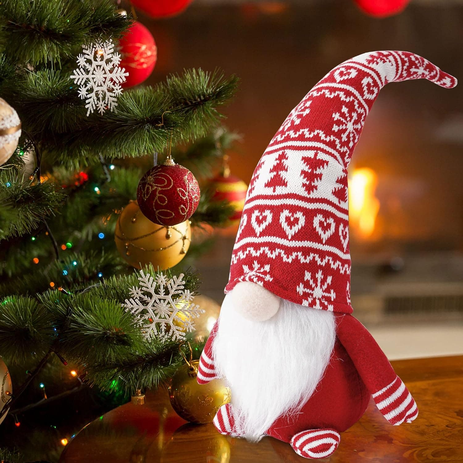 Gnome Christmas Decorations Christmas Gnomes Handmade Tomte Gnome Holiday Gnome Plush Swedish Tomte Christmas Elf Decoration Ornaments Thanksgiving Housewarming Gifts Swedish Dwarf Figurine 18 Inches