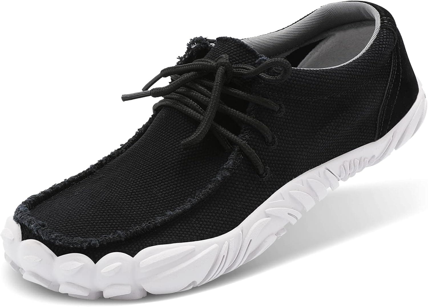 Men's Minimalist Barefoot Shoes Slip On Walking Sneakers Wide Toe Box Zero Drop Sole for Fitness Gym Jogging Tennis Flat Loafer Shoe Fashion Non Slip Size 11.5 Black