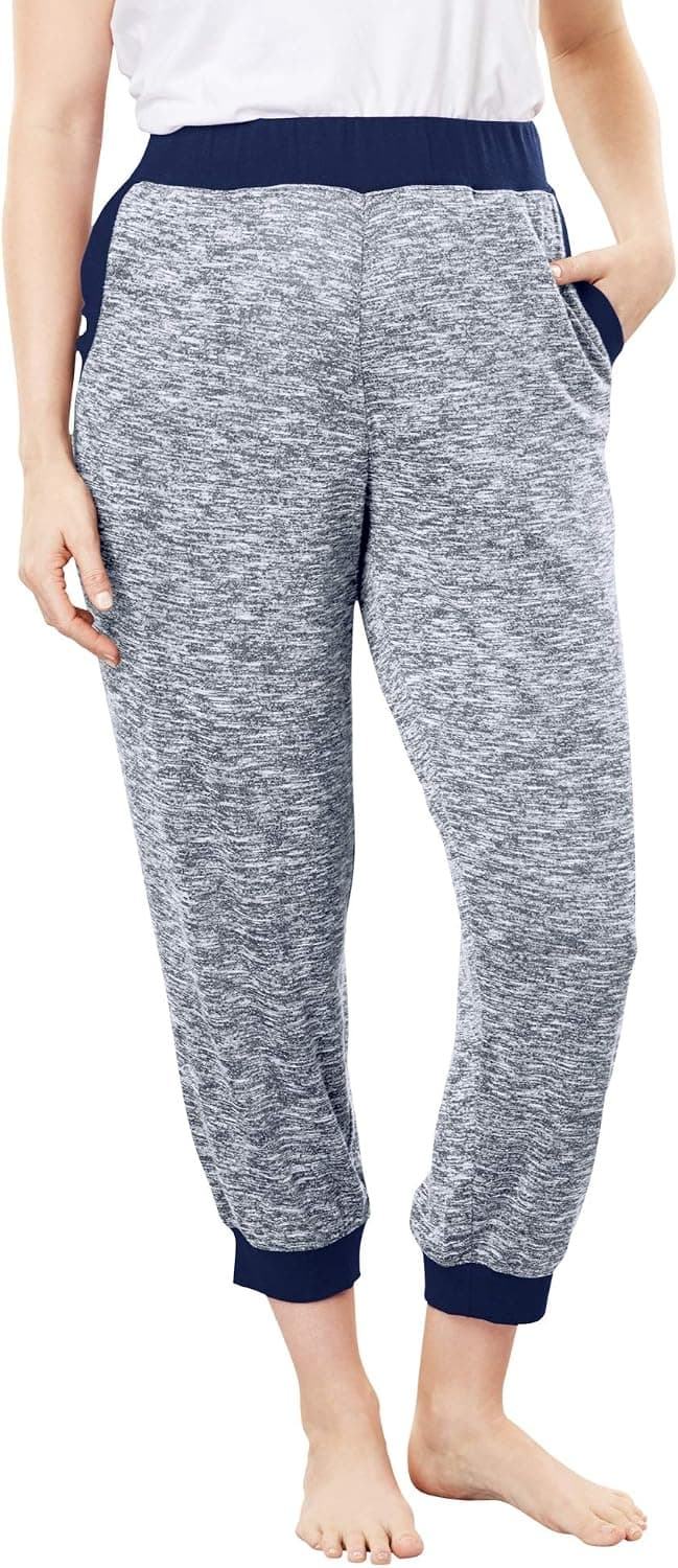 Dreams & Co. Women's Plus Size Lounge Jogger Pant Pajama Bottoms