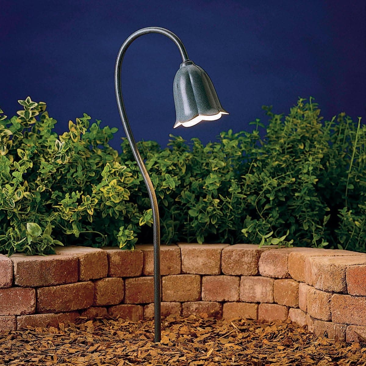 Kichler 15349MST Tulip Path & Spread 1-Light 12V, Textured Midnight Spruce
