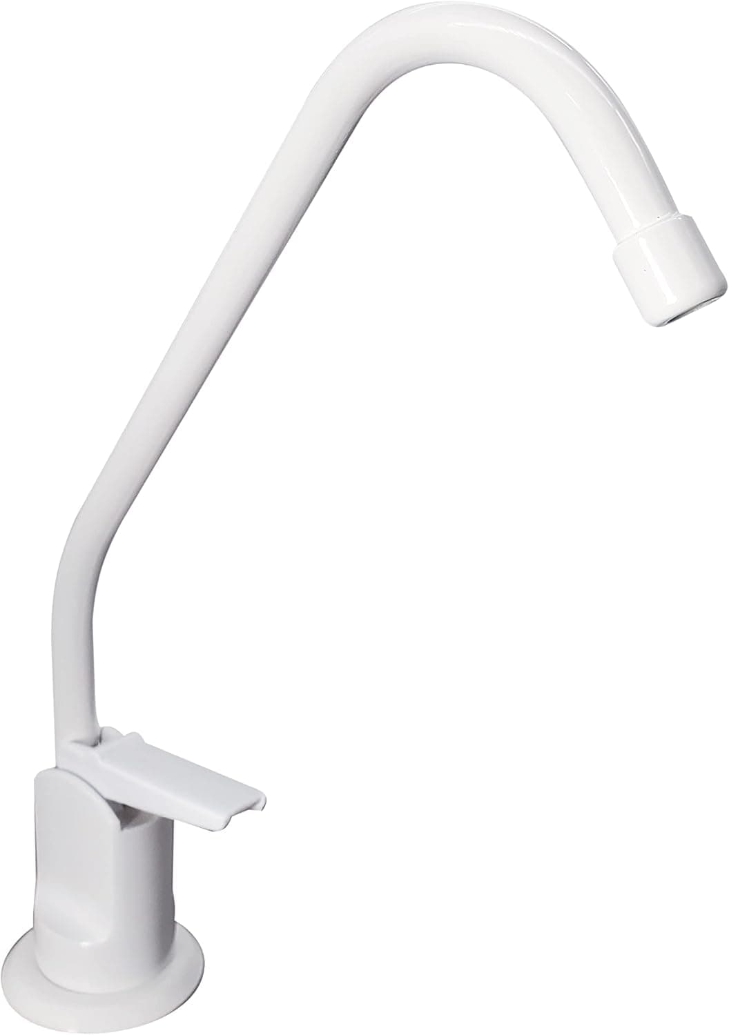 Westbrass D2031-NL-50 8" Touch-Flo Style Pure Cold Water Dispenser Faucet, 1-Pack, Powder Coat White
