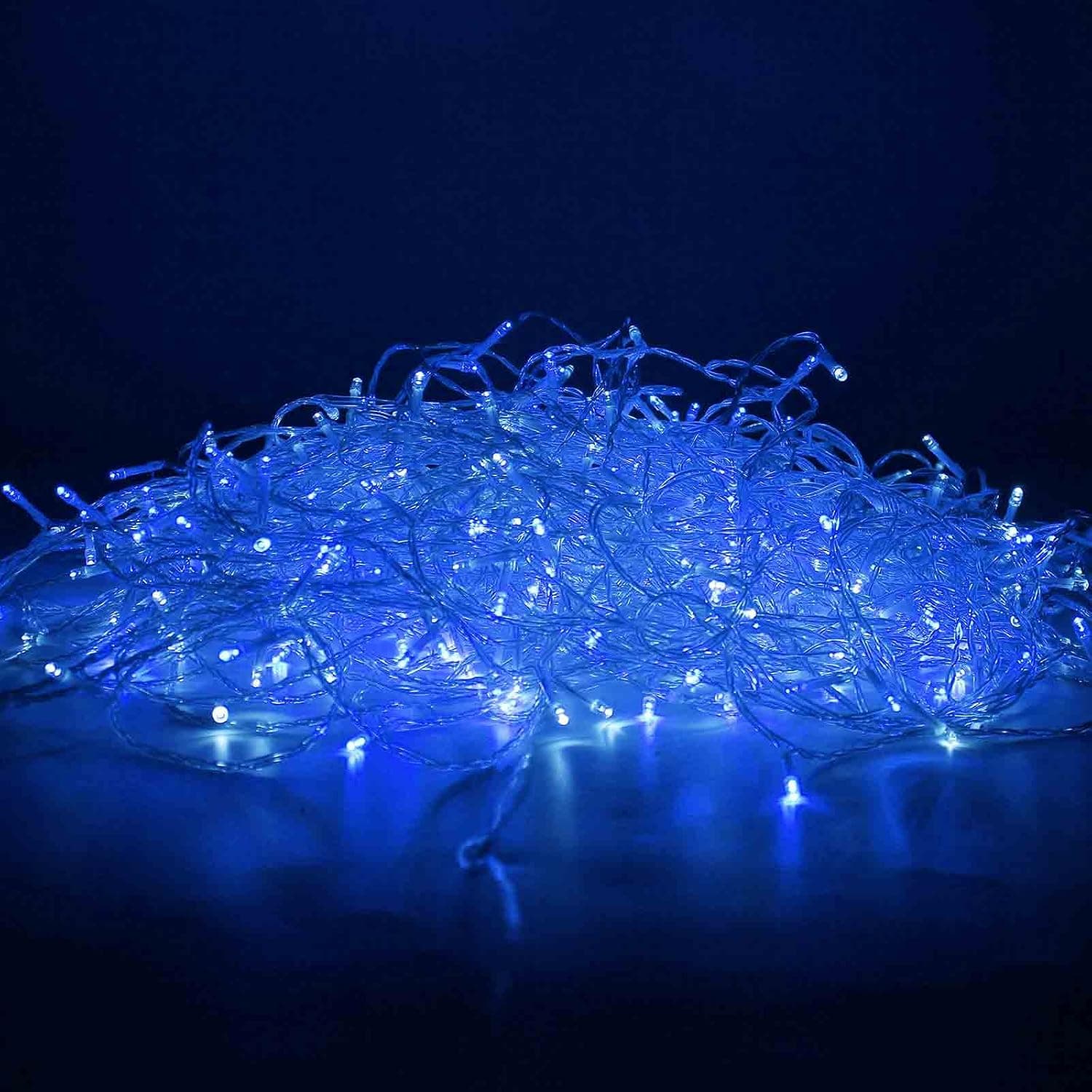 ZOIC 500 LED Christmas String Lights Lamp for Wedding Party Fairy Decoration 100 Meters (328feet) 8 Modes Memory Function 29V (Blue and White)