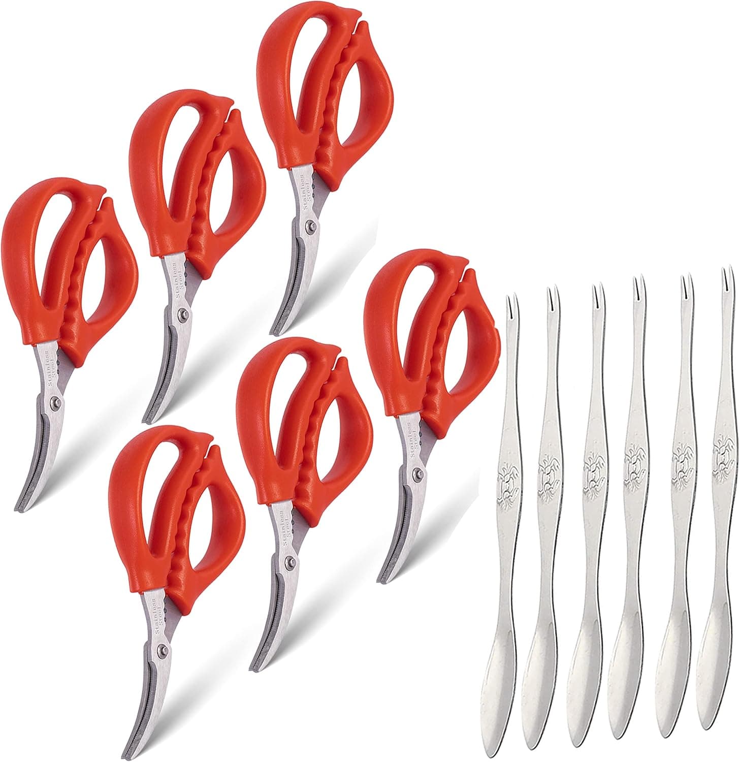 Seafood scissors, lobster scissors, crab scissors, seafood tools (colorful)