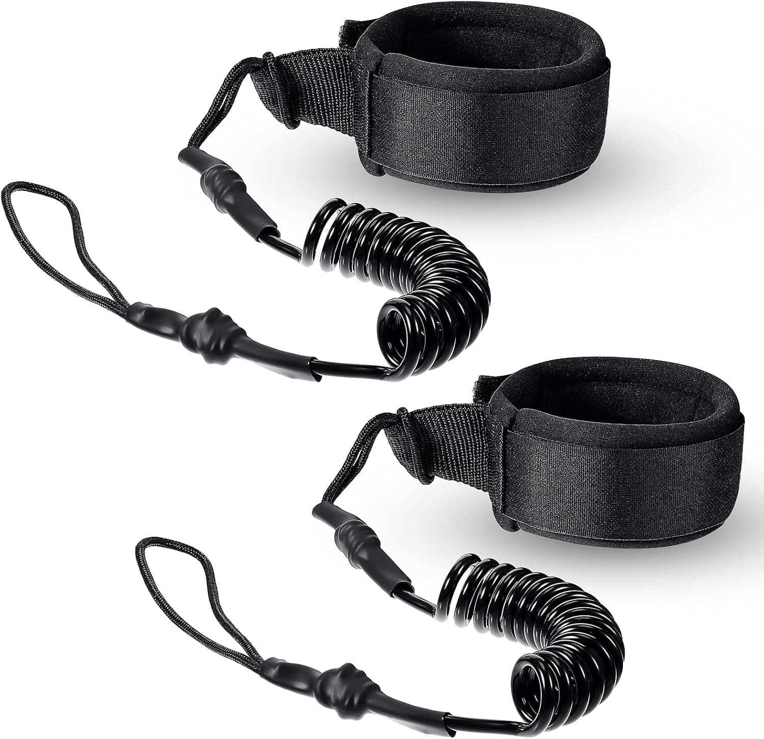 2 Pieces Surf Board Leashes Coiled Leash SUP Leash Rope Paddle Board Surfboard Leash Surfing Leg Rope Leash Surf Straps Stay on Board Ankle Strap Sup Ankle Accessory for Surfing