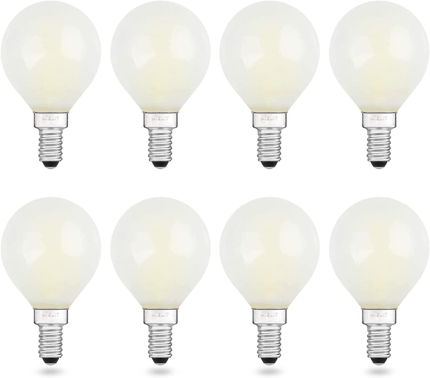 AIELIT Dimmable Frosted E12 LED Bulb 25 Watt Equivalent, Daylight White 5000K 200LM, G15 LED Filament Light Bulbs for Chandelier Ceiling Fan, 8 Pack