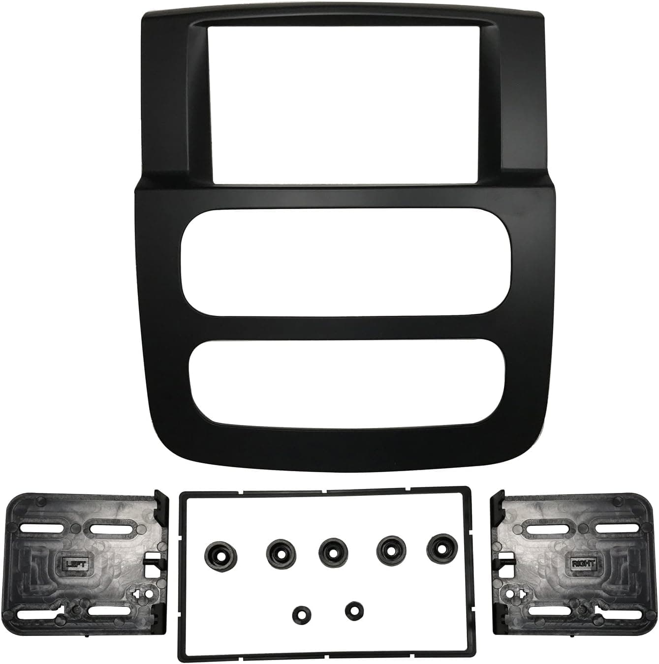 DKMUS Double Din Radio Stereo Dash Install Mount Trim Kit for 2002 2003 2004 2005 Dodge Ram 1500 2500 3500