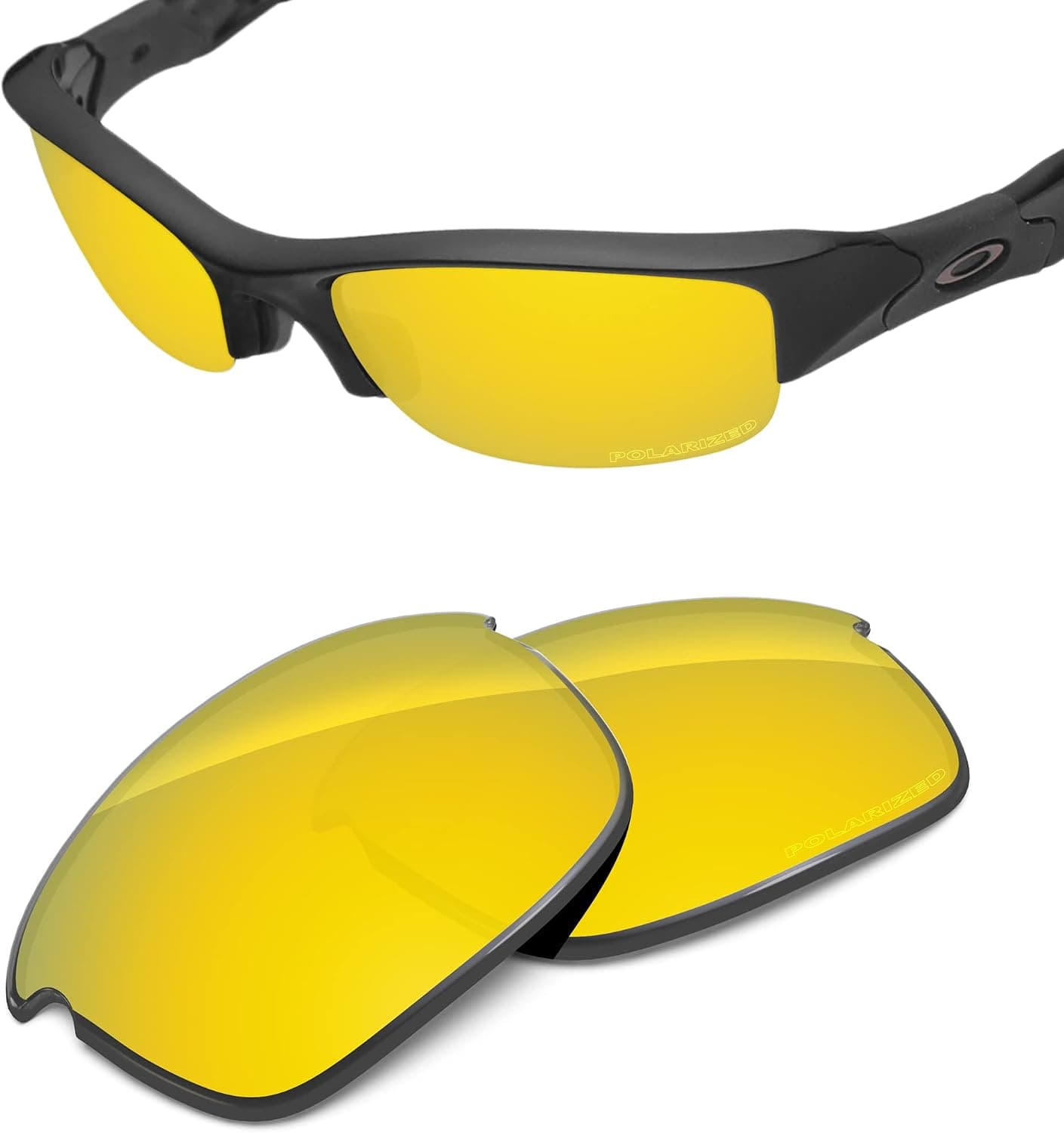 Tintart Performance Replacement Lenses Compatible with Oakley Flak Jacket | Flak Jacket Asian Fit(AF) Polarized Etched