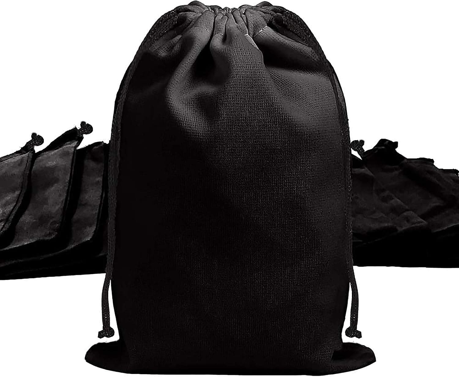 RUTICH Pack of 25 Large 6.75" X4.75" Pouch Bags - Elegant Velvet Drawstring Bags Jewelry Pouches for Jewelry, Gifts, Event Supplies (Black)…
