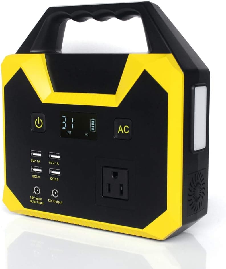Inorising Portable Power Station Generator Explorer 40800mAH Generator Lithium Battery Backup Power Supply 110V AC Inverter for Outlet Outdoors Camping Fishing Emergency (Yellow)