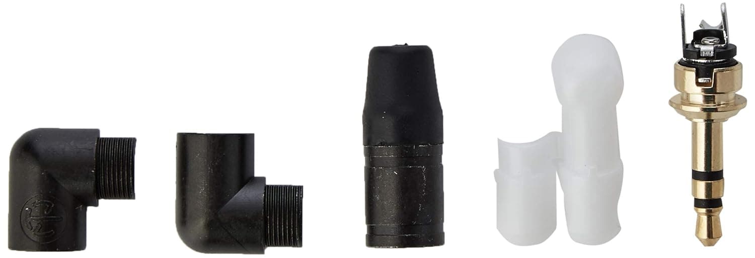 Neutrik NTP3RC-B Plug 3.5mm Right Angle Phone Connector Black/Gold