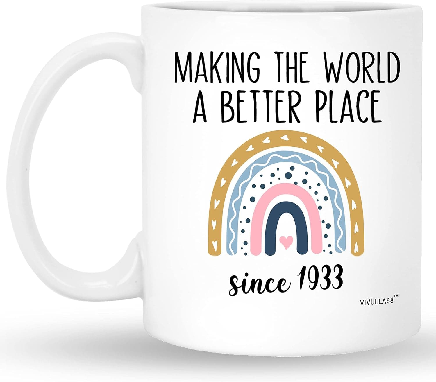 Vivulla68 90th Birthday Gifts for Women, 90th Birthday Ideas, 1933 Birthday, Gifts for 90 Year Old Woman, 90th Birthday Gifts for Men, 90 Year Old Birthday Gifts for Women, Grandma 90th Birthday Cups