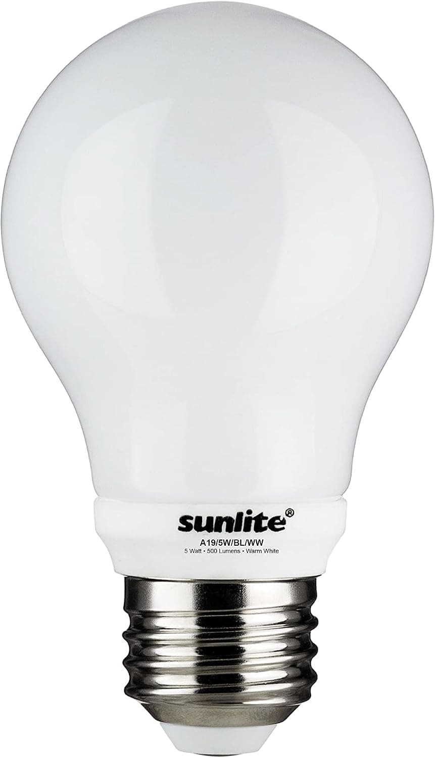 Sunlite 80204 LED A19 Blinking Light Bulb, 5 Watts (40W Equivalent), 500 Lumens, Medium E26 Base, Blinker Flashing Feature, Frost Finish, 3000K Warm White