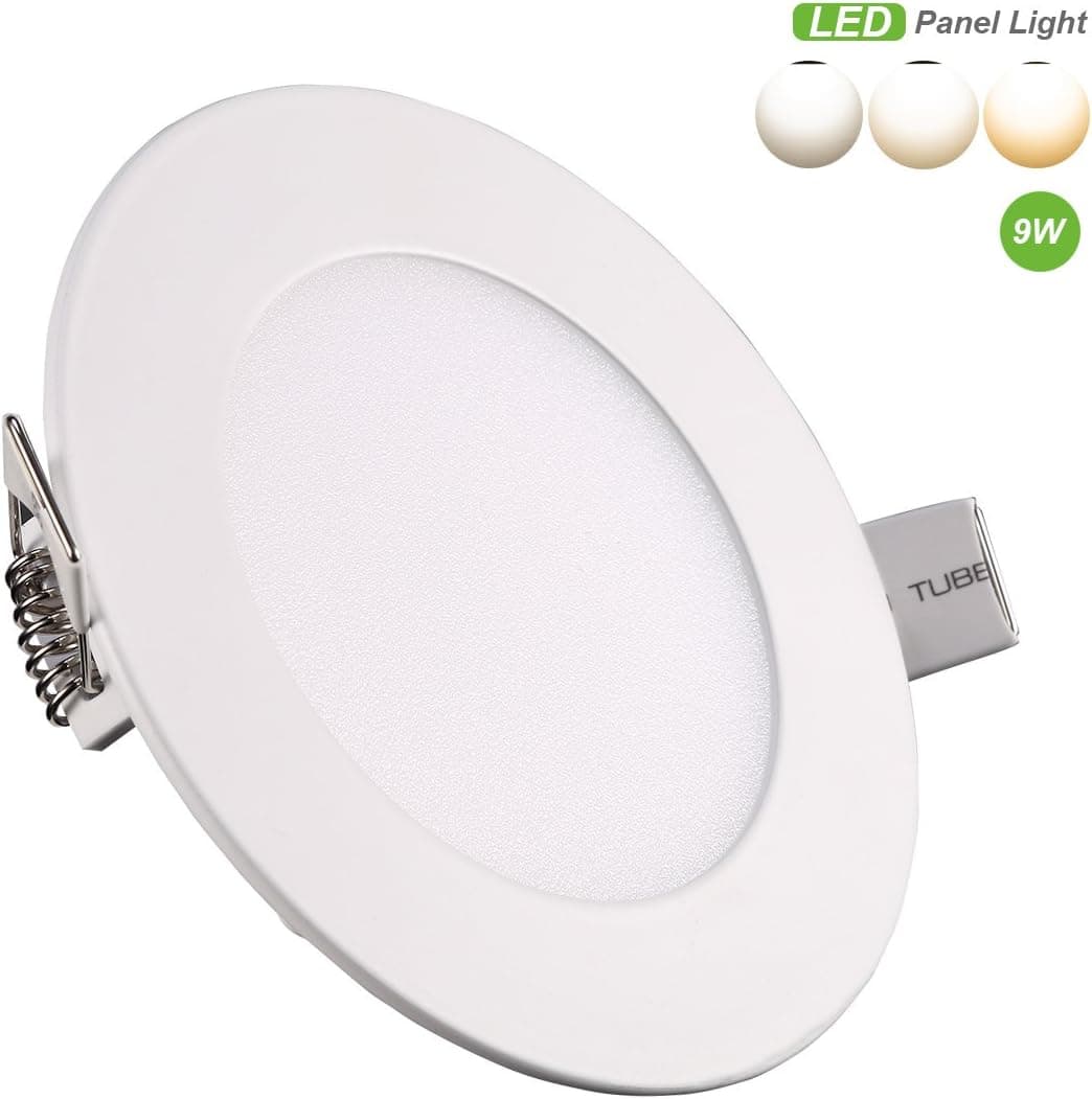 S&G® Recessed Lighting Fixture Kit, Round Ultrathin Kitchen Ceiling Lights, 12W 850LM 3000K(Warm White), The Hole Size of Back:155MM, AC85-265V, LED Driver Include
