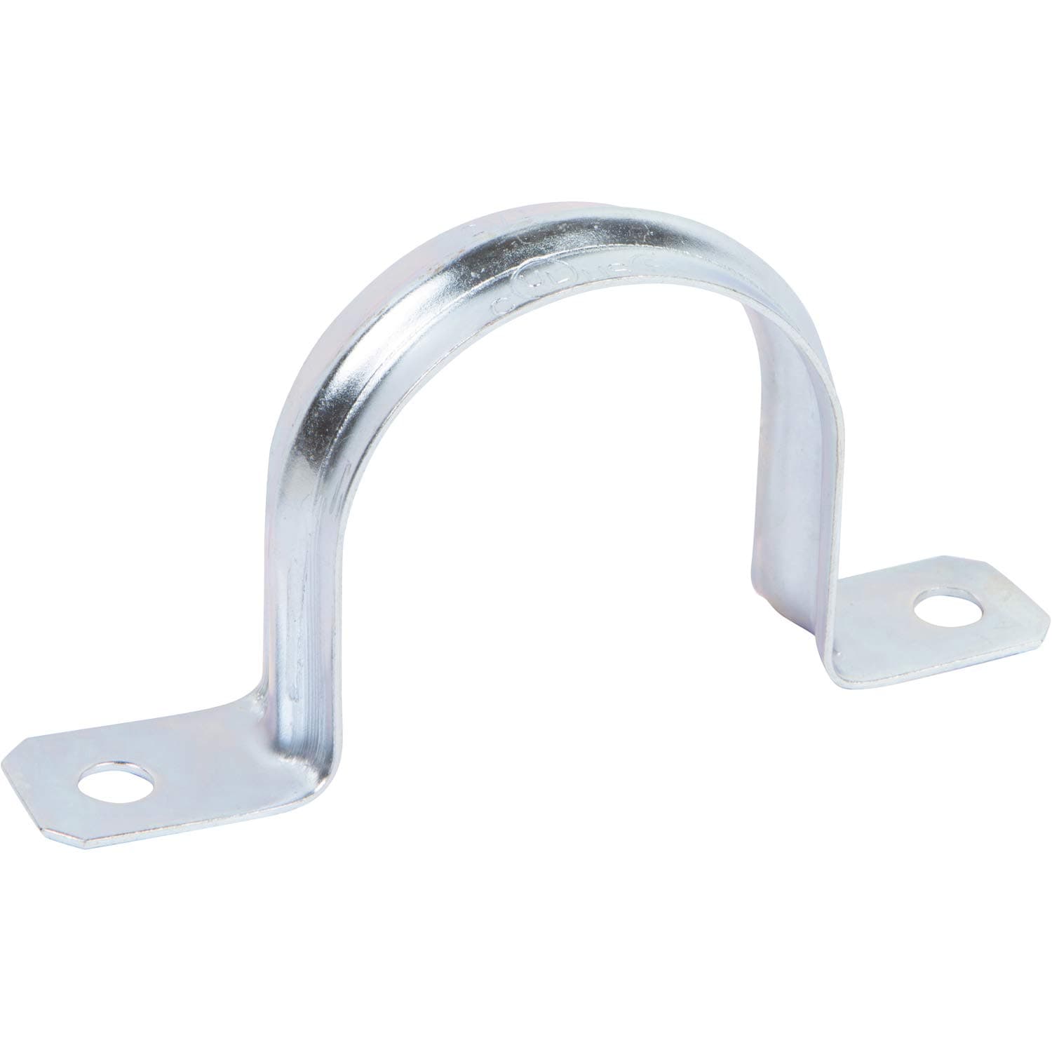 Morris Products Heavy Duty Rigid Pipe Strap – 2 Holes – 6 Inch - Secures Rigid, IMC Conduit - Zinc-Plated Steel - Reinforced Rib, Hole – Snap-On Installation – 1 Piece