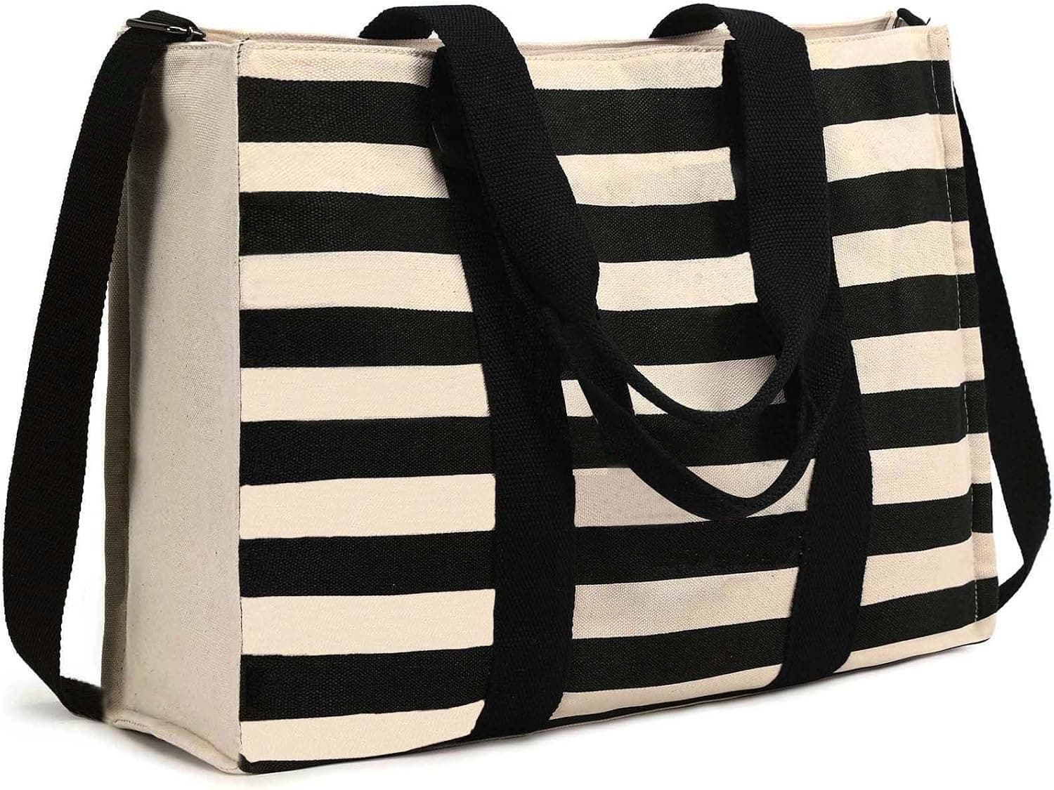 Laptop Tote Bag for Women Work 15.6 inch Canvas Shoulder Bags Computer Messenger Purse Teacher Handbag Office Briefcase