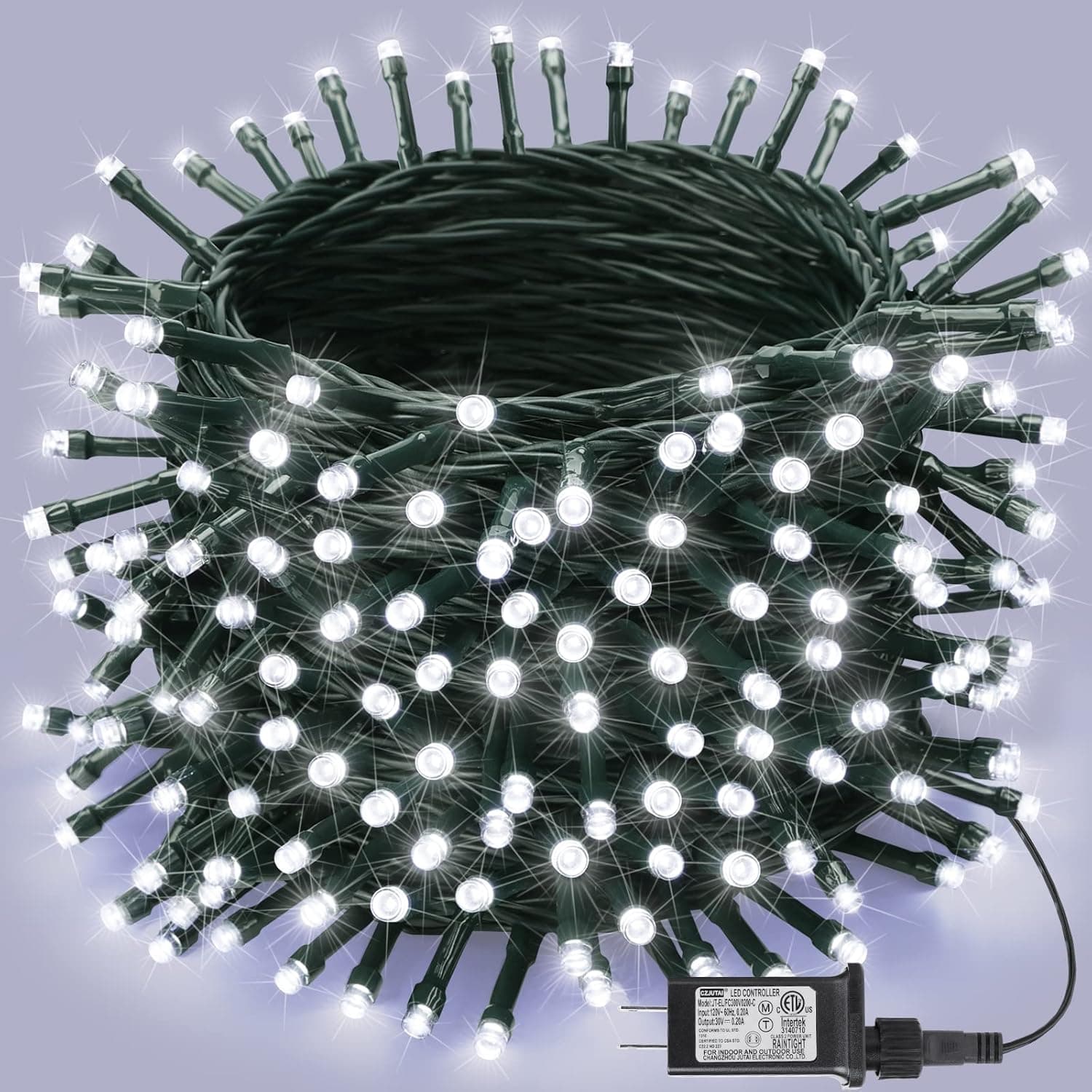 Joomer White Christmas String Lights 279ft 800 LED Indoor Outdoor Plug in Fairy String Lights 8 Modes Waterproof Christmas Tree Lights for Party Bedroom Room Xmas Tree Decoration