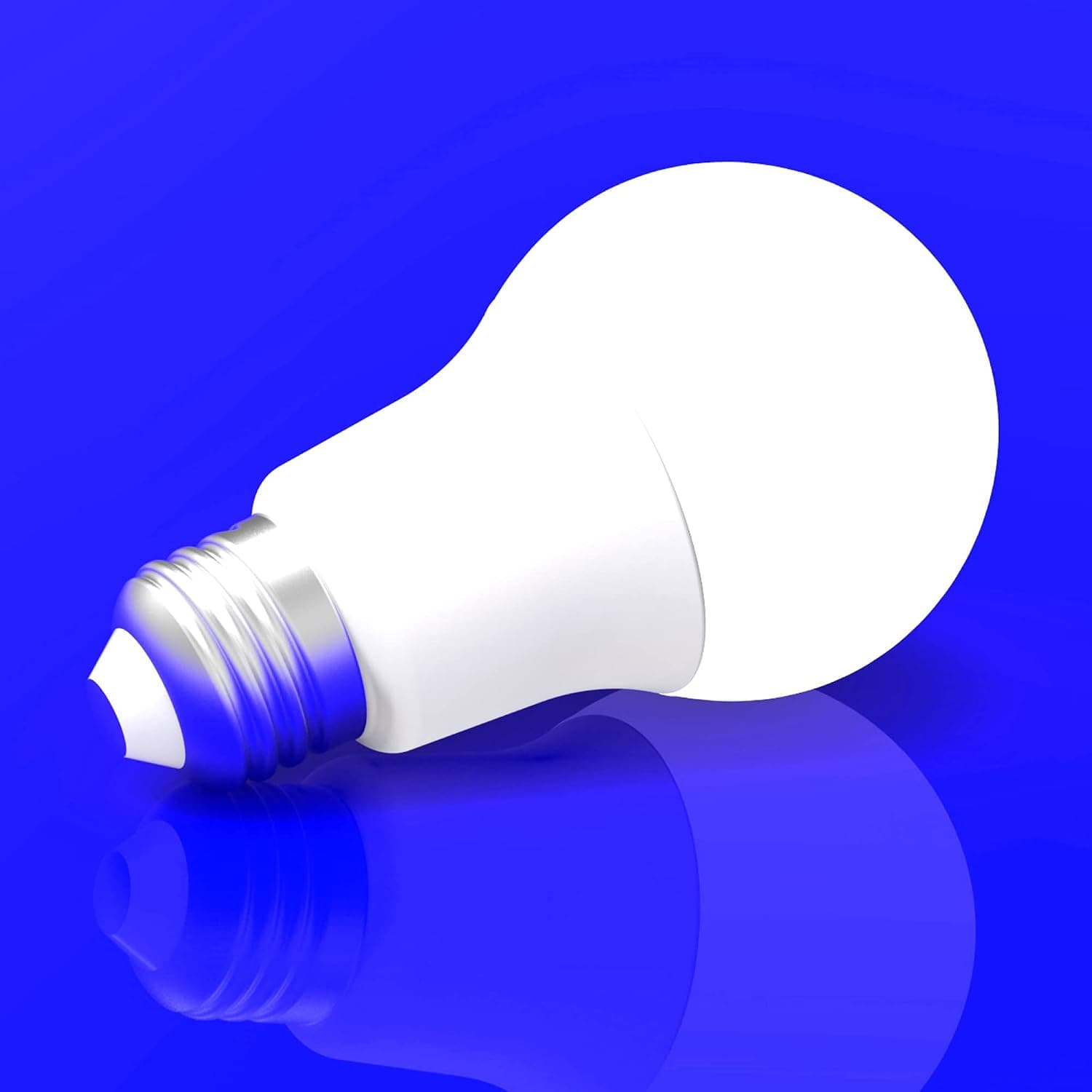 AmeriLuck Colored A19 LED Light Bulb, Deep Cobalt Blue with Black Light Effect, 7W (60W Equivalent), E26 Medium Scew Base, Waterproof for Outdoor Use