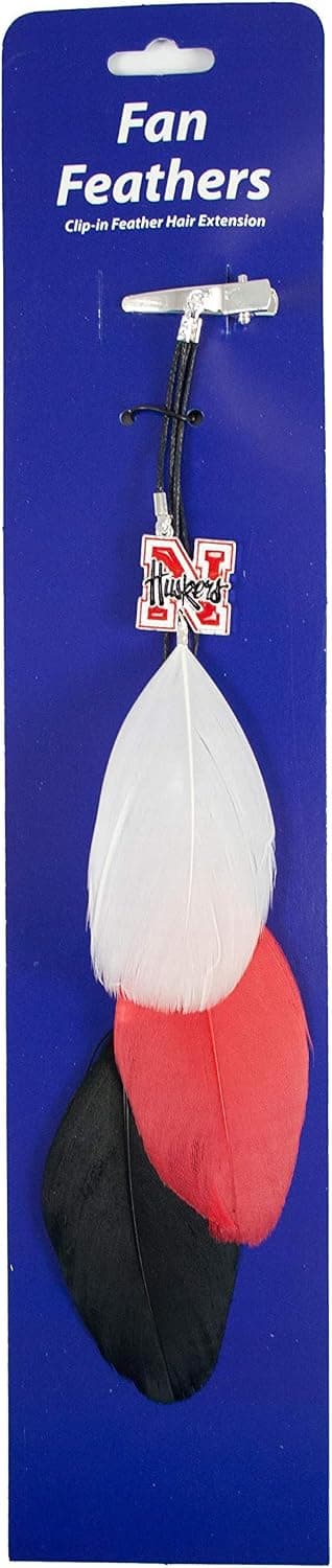 Littlearth NCAA Nebraska Cornhuskers Feather Hair Clip
