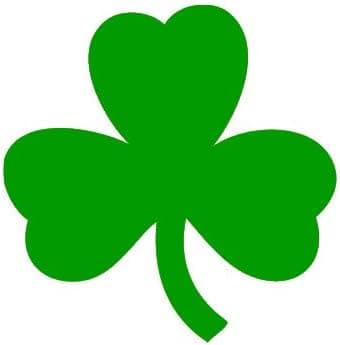 2" SHAMROCK CLOVER GREEN Reflective vinyl decal for hard hat or helmets