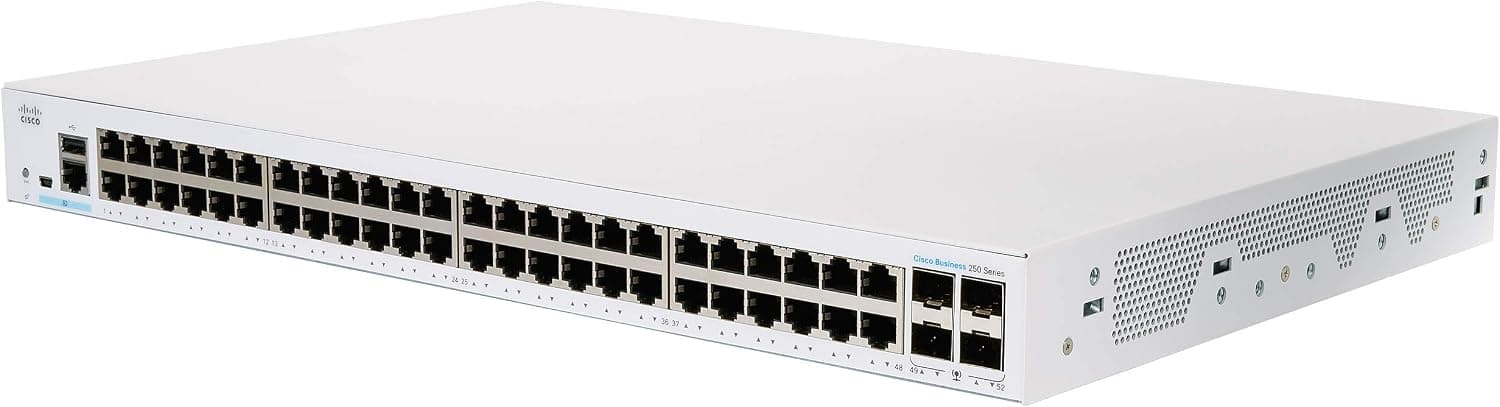 Cisco Business CBS250-48T-4G Smart Switch | 48 Port GE | 4x1G SFP | Limited Lifetime Protection (CBS250-48T-4G-NA)