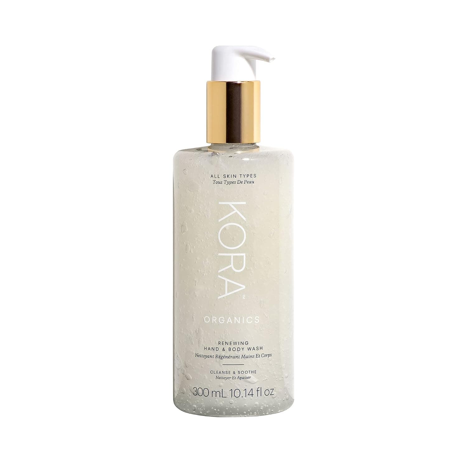 KORA Organics Renewing Hand & Body Wash | Cleanse & Moisturize | Certified Organic | Cruelty Free | 10.14 fl oz