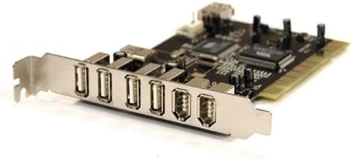USB 2.0 and Firewire Combo PCI Card, 4 External & 1 Internal USB 2.0 Ports and 2 External & 1 Internal Firewire Ports
