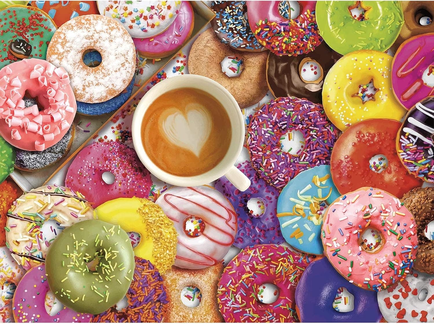 Jigsaw Puzzles 1000 Piece, for Adults，Kids, Families Puzzle Paintings Jigsaw 1000 Piece Puzzle (Donuts)