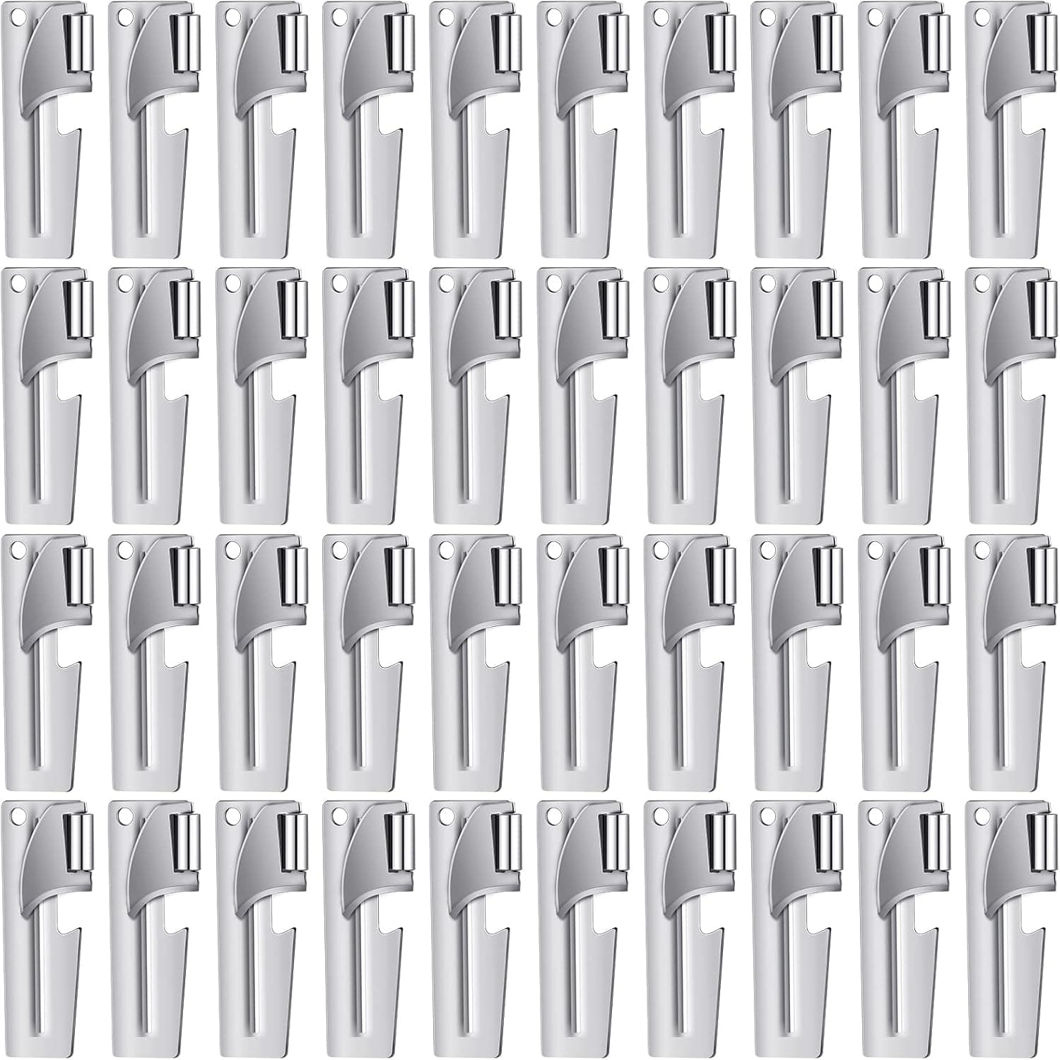 40 Pack P-38 Can Opener Manual Military Style Survival Kit Stainless Steel Camping Can Opener Portable Army Survival Kits Emergency Can Tool for Travel Camping