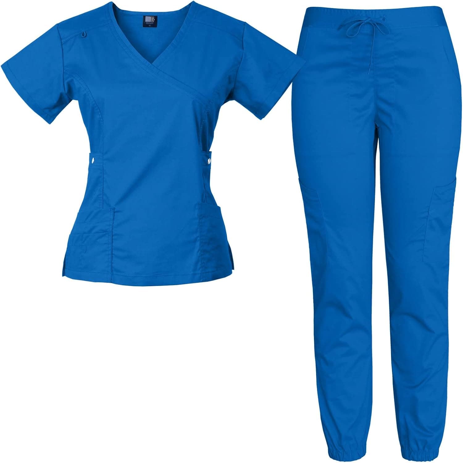 Medgear Women's 12-Pocket Stretch Jogger Scrub Set