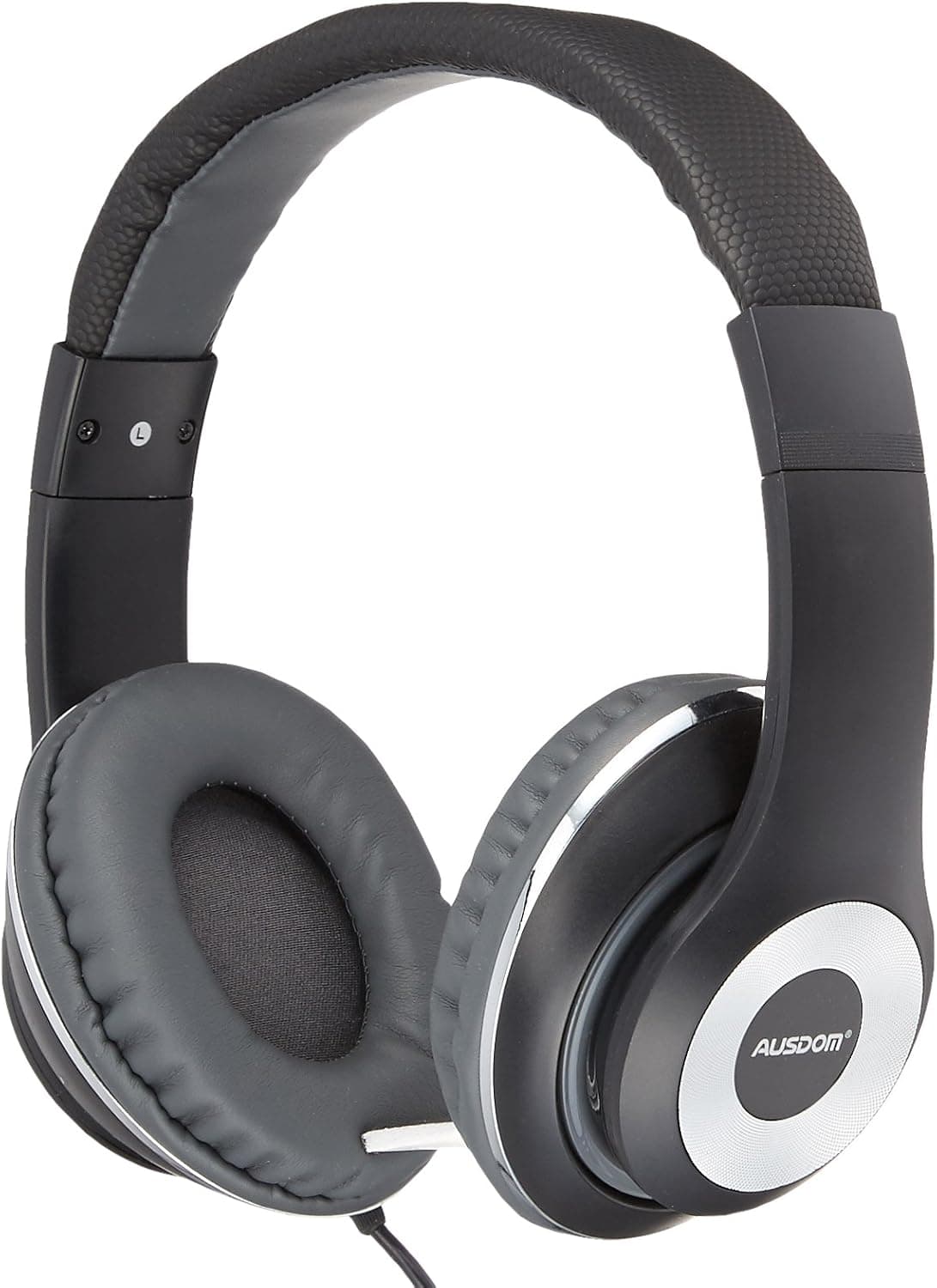 Ausdom F01 Over-Ear Wired Stereo Earphones/Headphones for PC MP3 MP4 iPod iPhone iPad Tablet (Black)